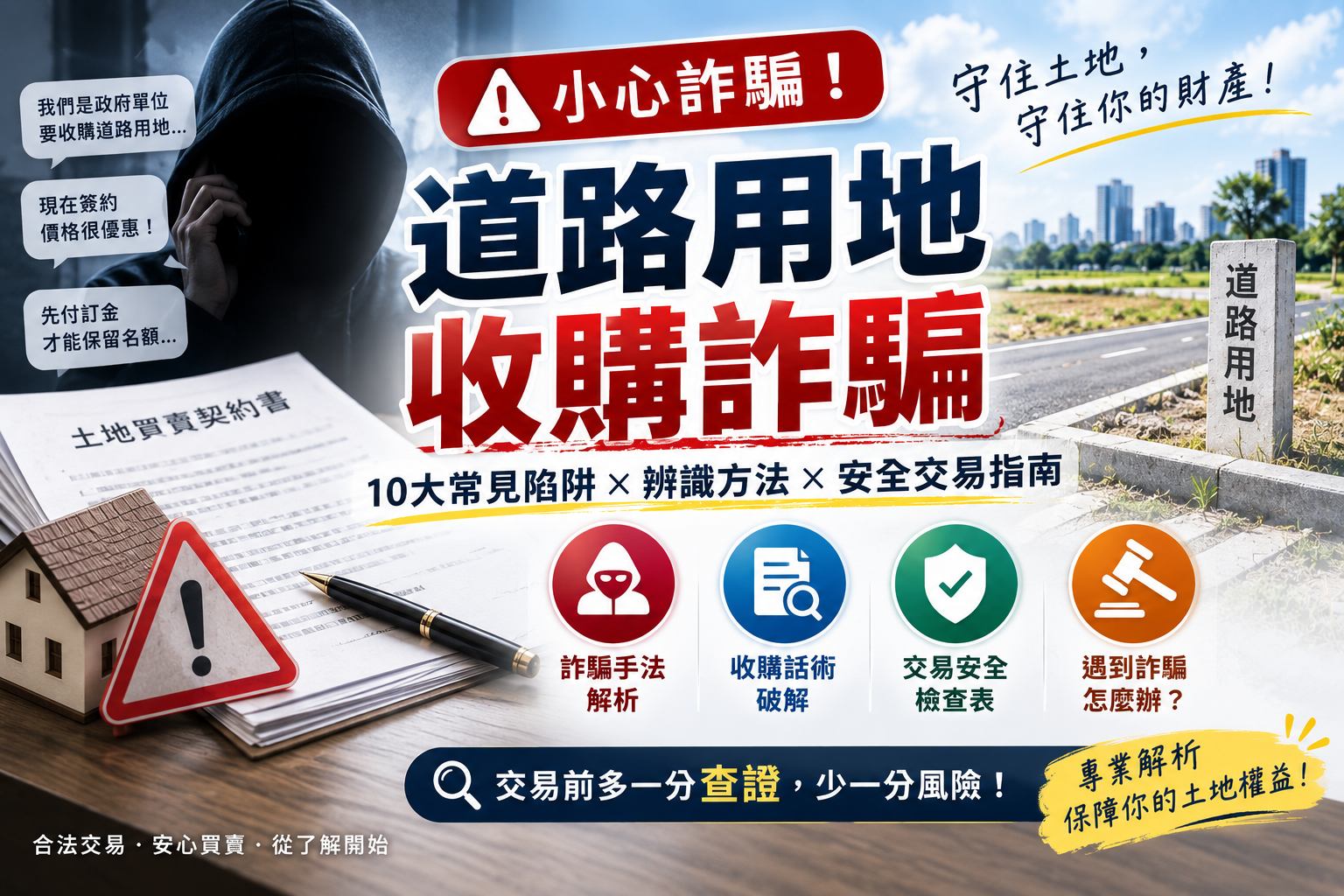 道路用地收購詐騙怎麼判斷?10大陷阱、收購話術與交易安全一次看